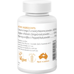 Nature's Help Organic Turmeric With Black Pepper & Ginger 120 Capsules — side pack image (UHP)