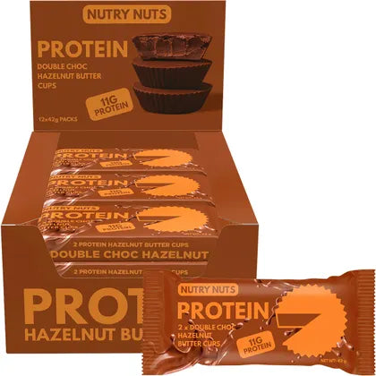 Nutry Nuts Protein Hazelnut Butter Cups Double Choc 12x42g