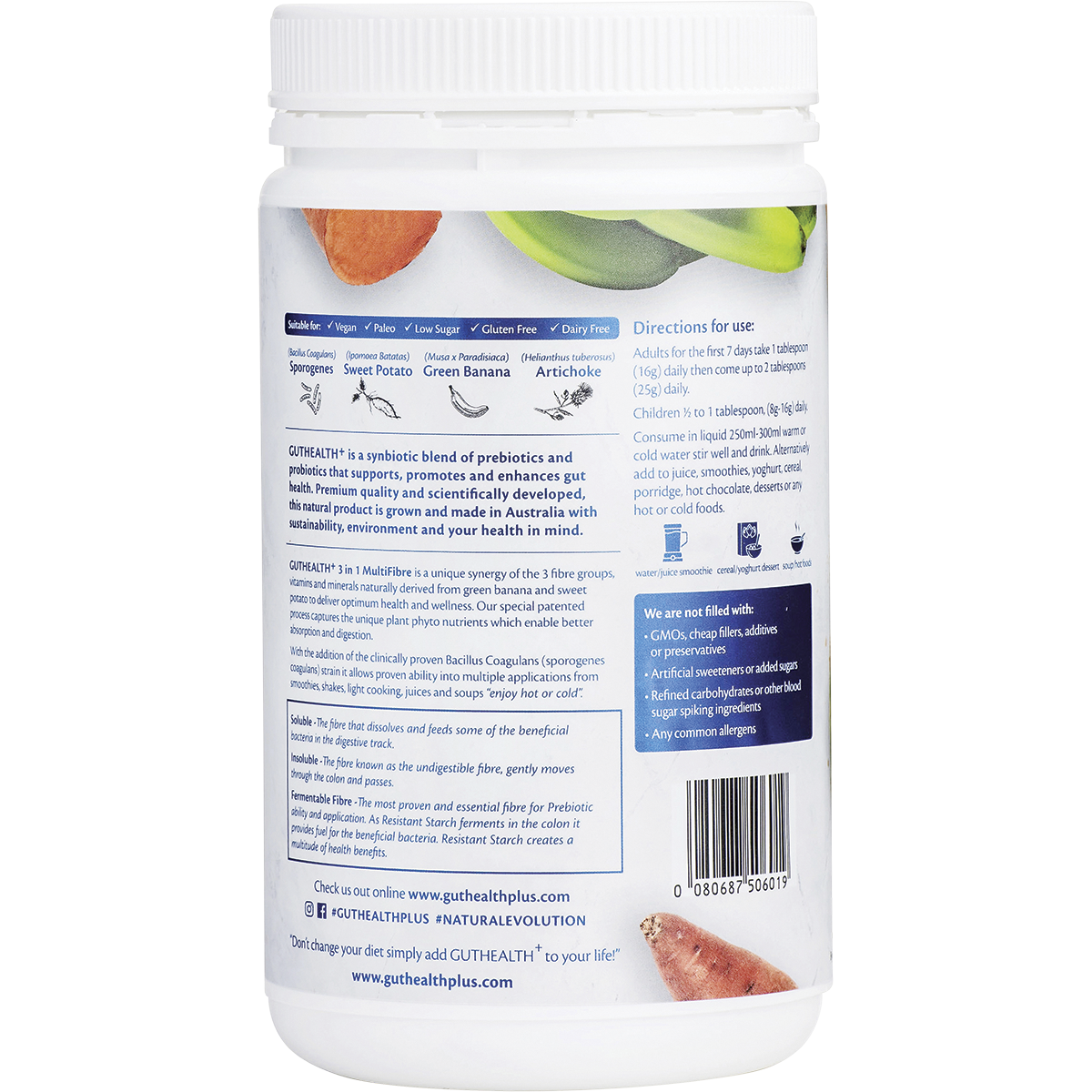 Natural Evolution GH+ Prebiotics + Probiotics 800g left-side image