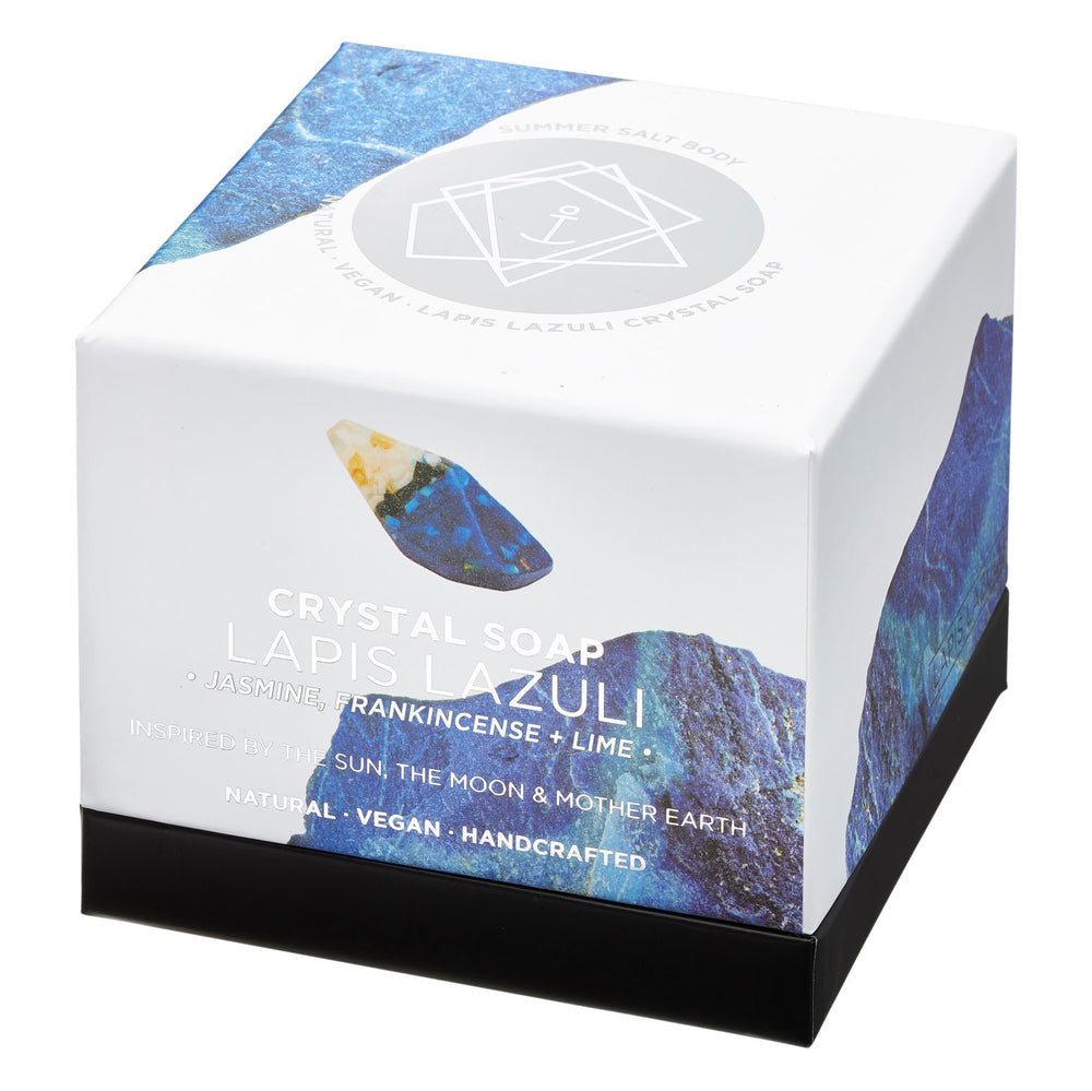 Summer Salt Body Crystal Soap Opal - Crystal Soap Lapis Lazuli Jasmine & Lime 150g