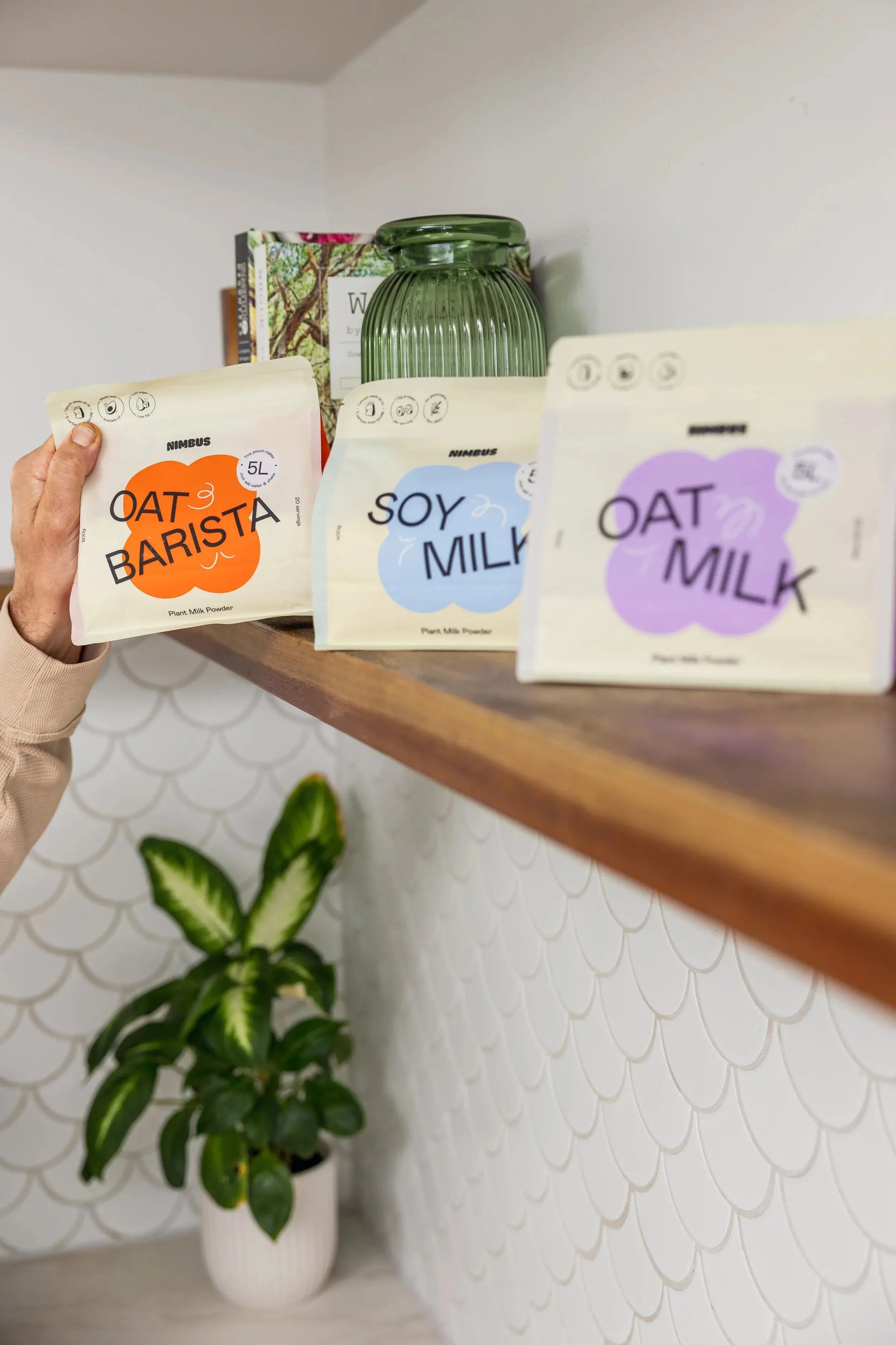 Nimbus plant milk range on shelf