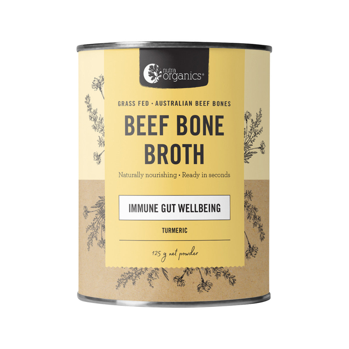 (CLEARANCE!) Nutra Organics Bone Broth Beef Turmeric 125g