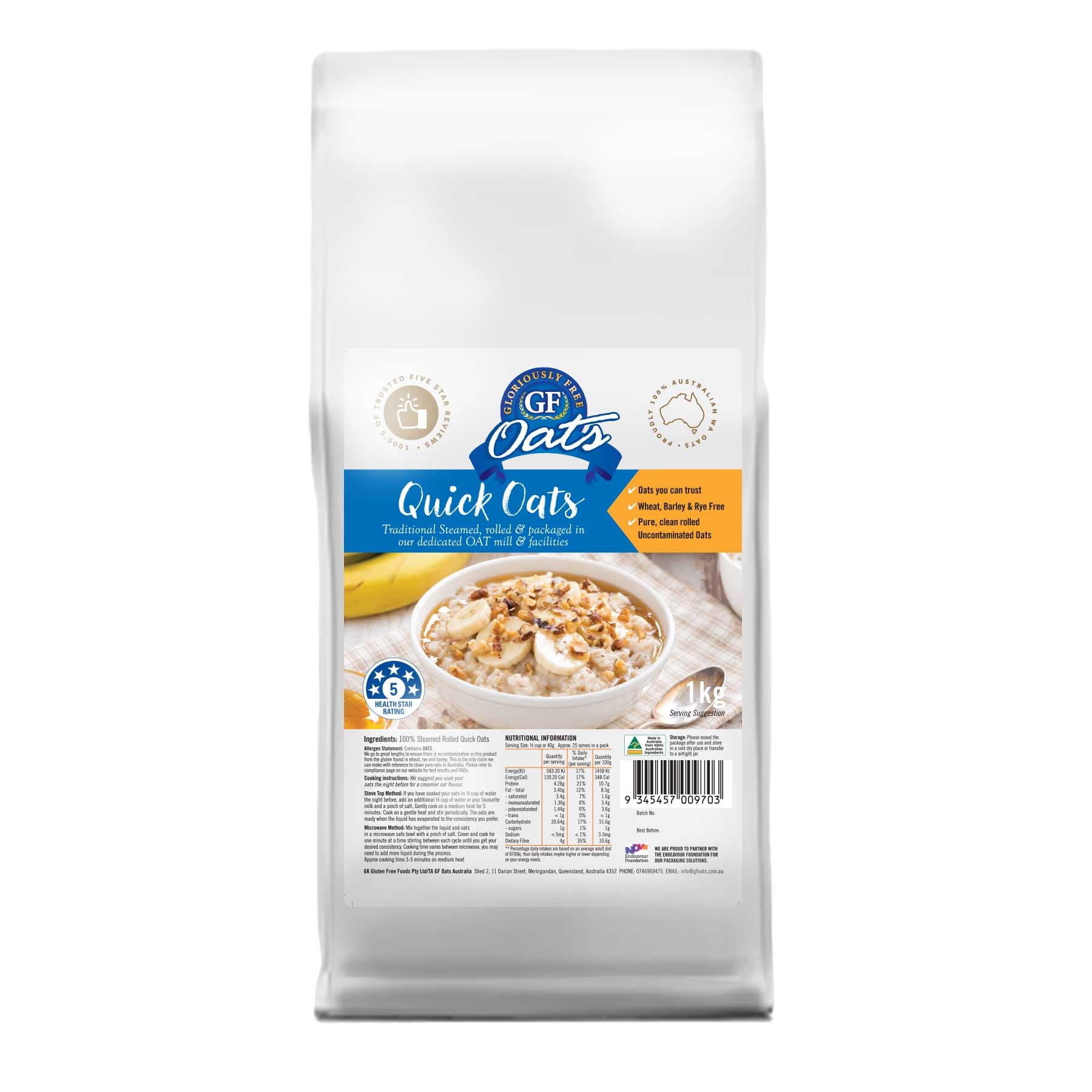 Gloriously Free GF Rolled Quick Oats