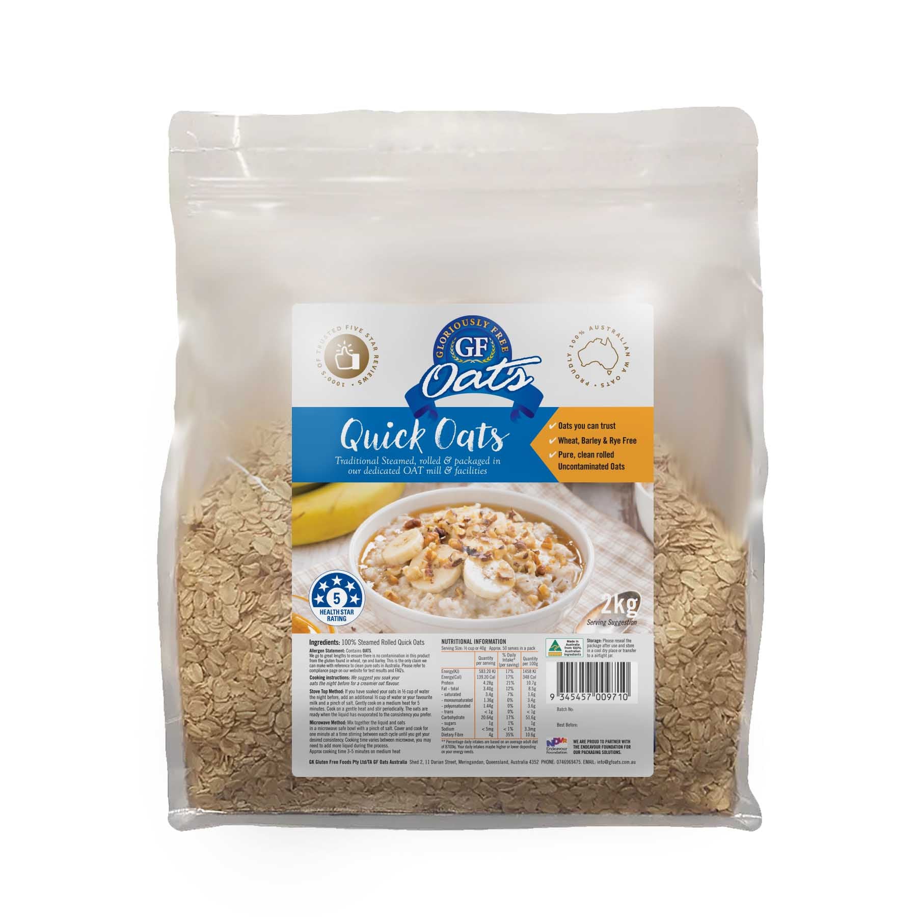 Gloriously Free GF Rolled Quick Oats