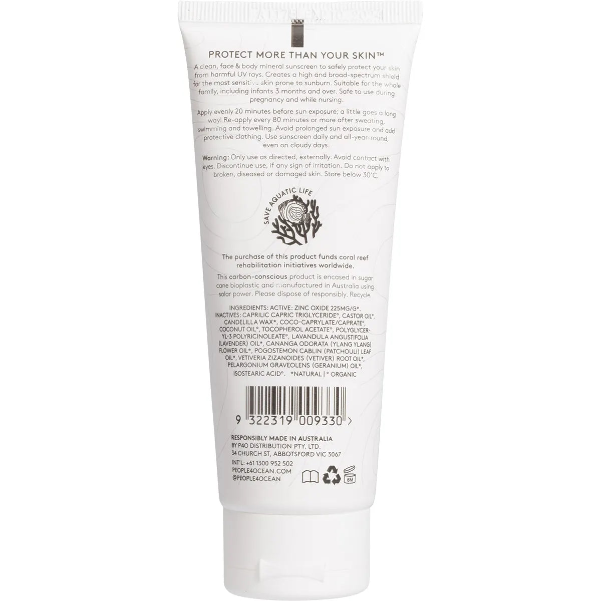 People4ocean Natural Vegan Sunscreen SPF 50 100ml