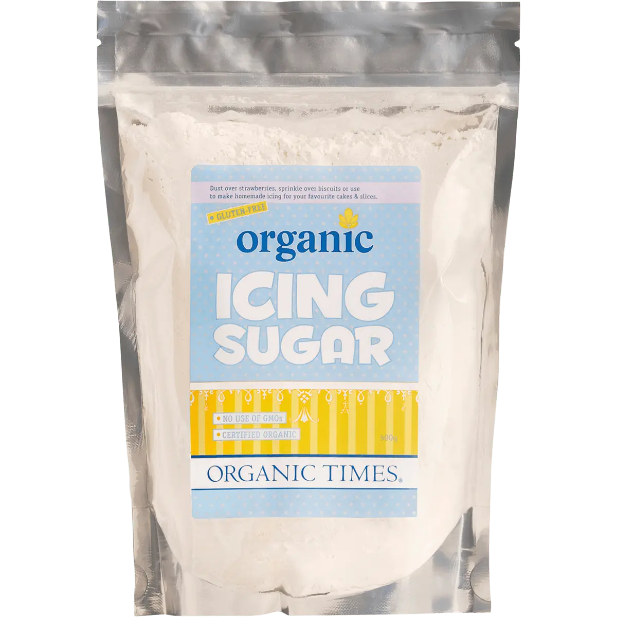 Organic Times Icing Sugar 500g — front pack image (UHP)