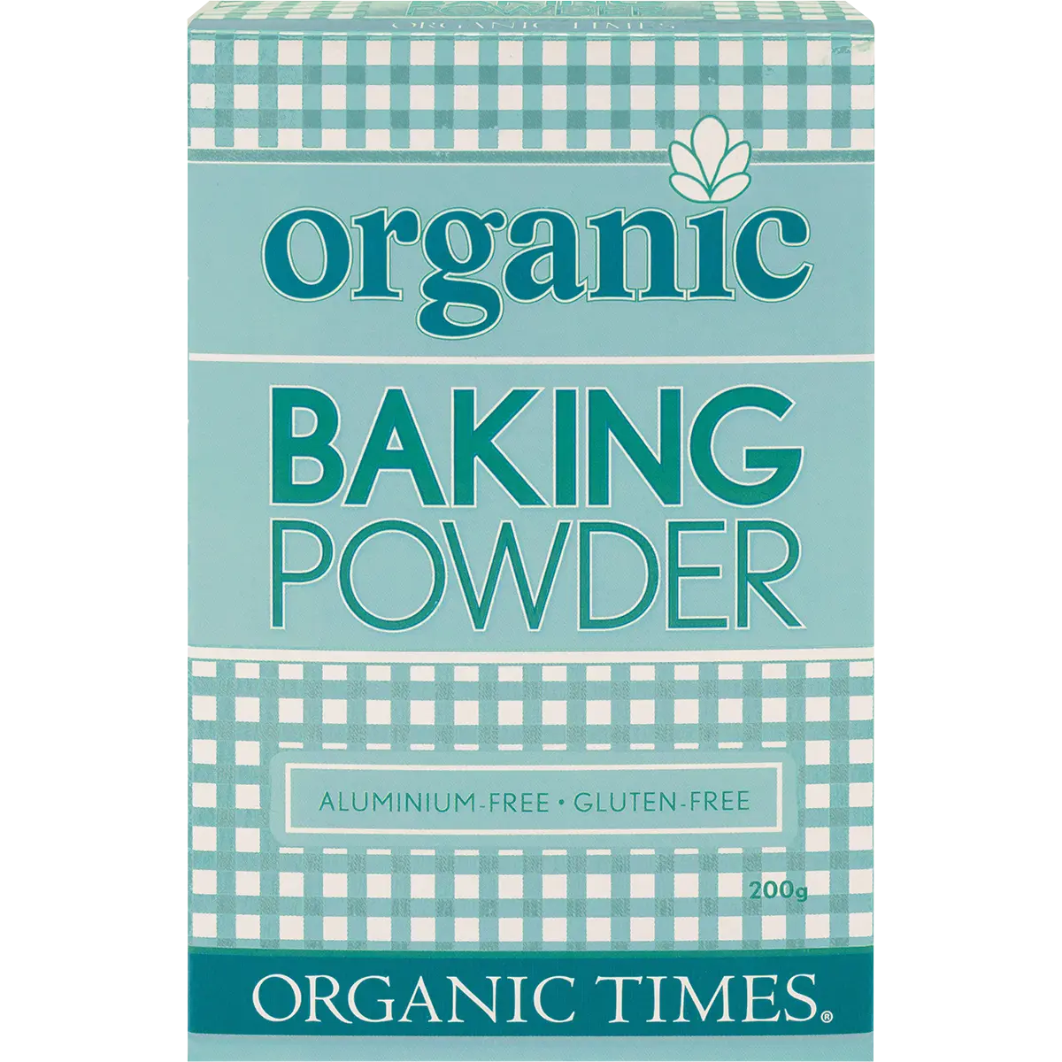 Organic Times Baking Powder 200g — front pack image (UHP)