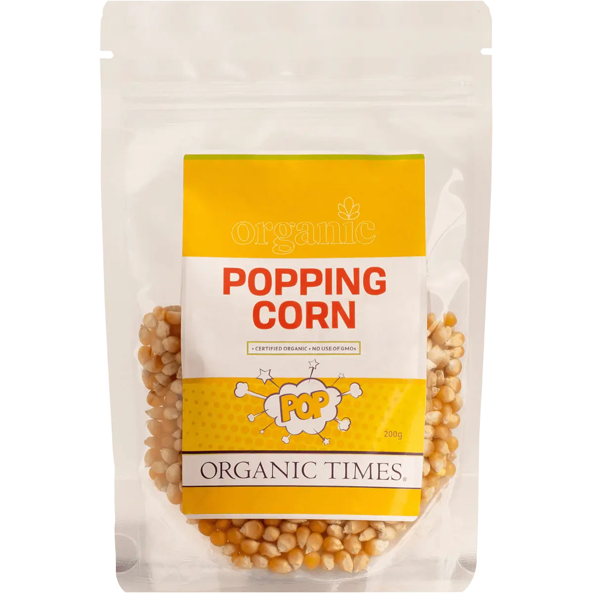 Organic Times Popping Corn 200g