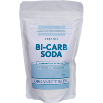Organic Times Bi-Carb Soda Organic Pharmaceutical Grade 500g — front pack image (UHP)