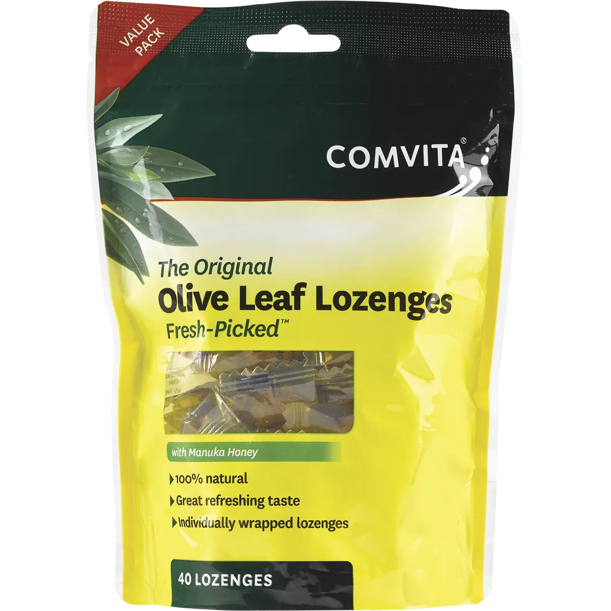 Comvita Comvita Olive Leaf Extract Lozenges with Manuka Honey 40pk UHP source image 1
