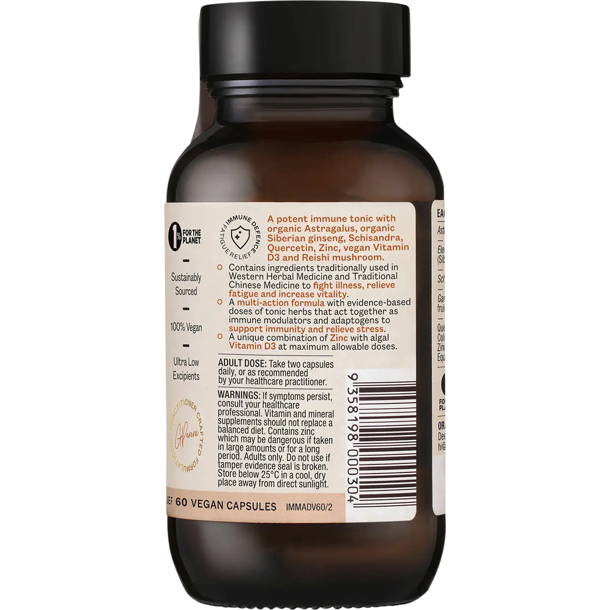 Ora Health Immune Tonic+ Advanced — side pack image (UHP)