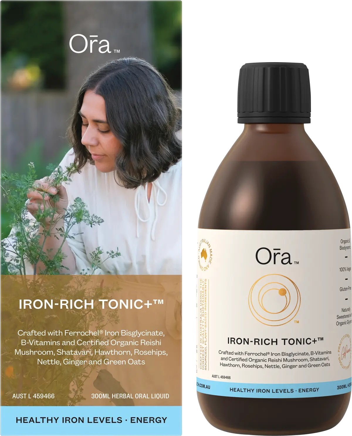 Ora Health Iron-Rich Tonic+ Herbal Oral Liquid 300ml — front pack image (UHP)