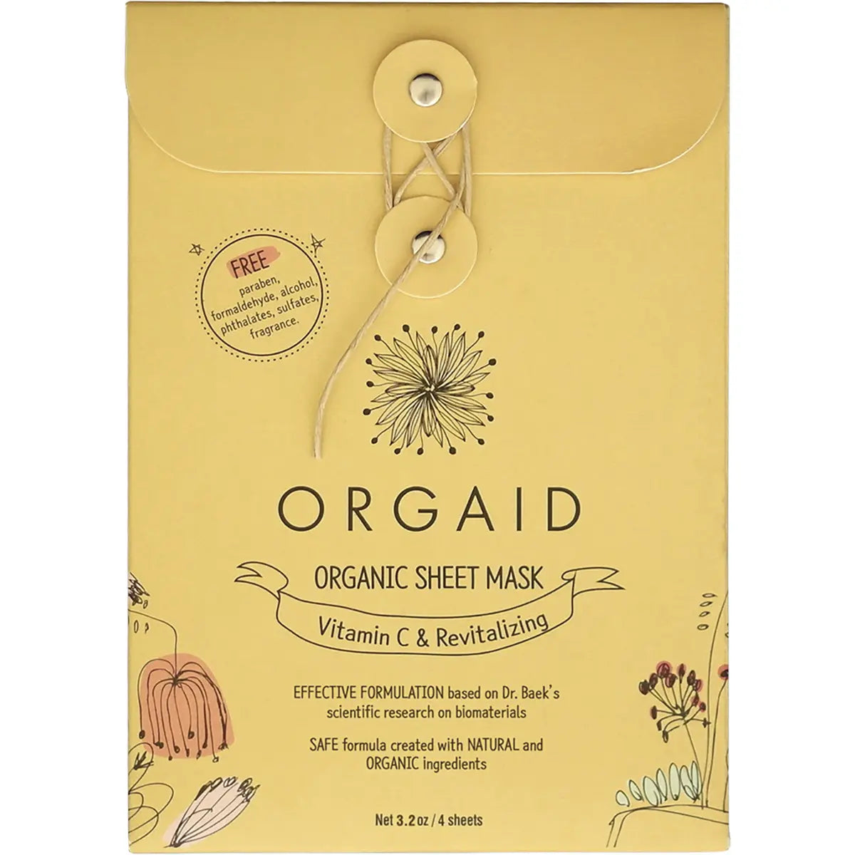 Orgaid Organic Sheet Mask Vitamin C & Revitalizing 24ml — official UHP product image 2
