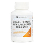 Nature's Help Organic Turmeric With Black Pepper & Ginger 120 Capsules – 1 Bottle