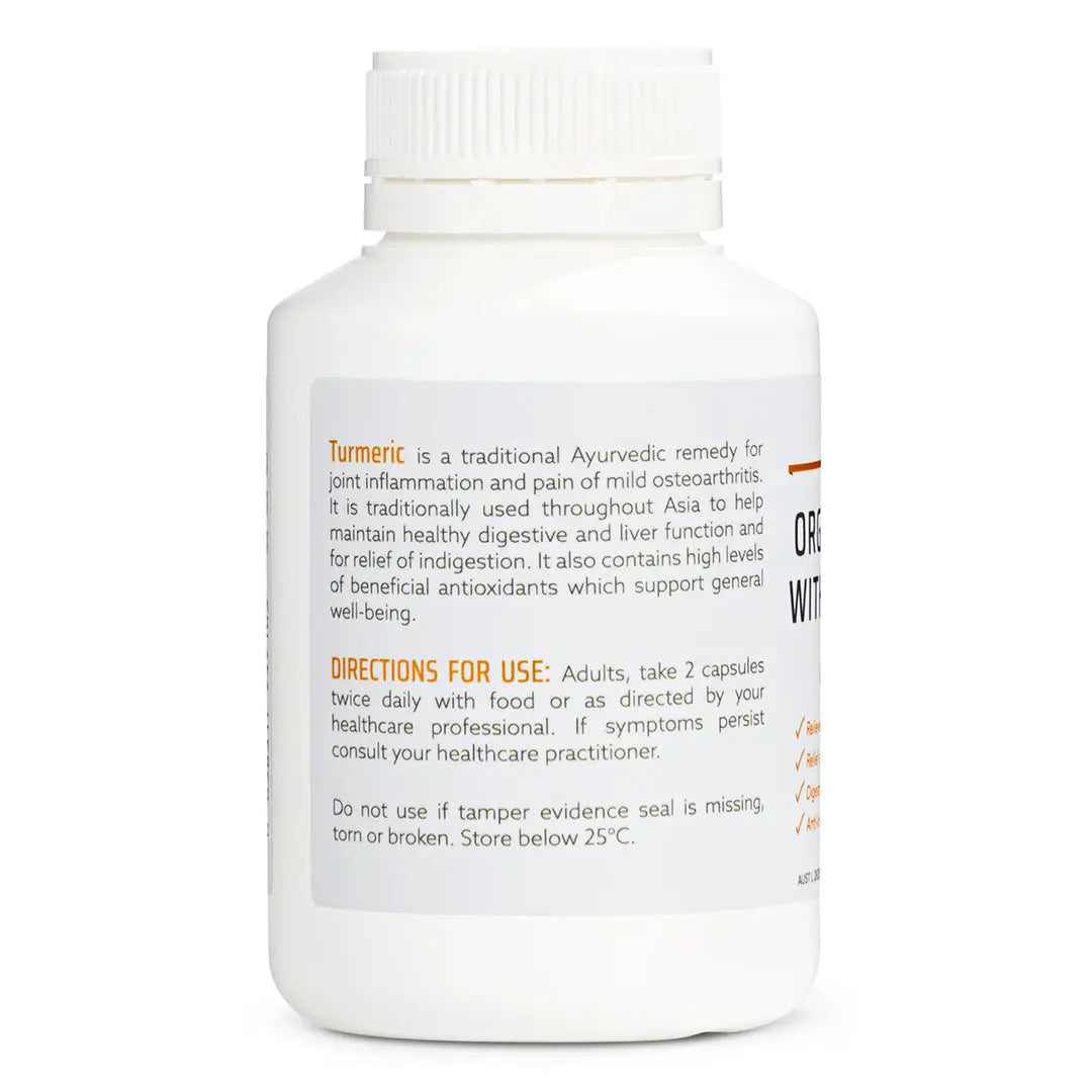 Nature's Help Organic Turmeric with Black Pepper and Ginger 120 Capsules - directions