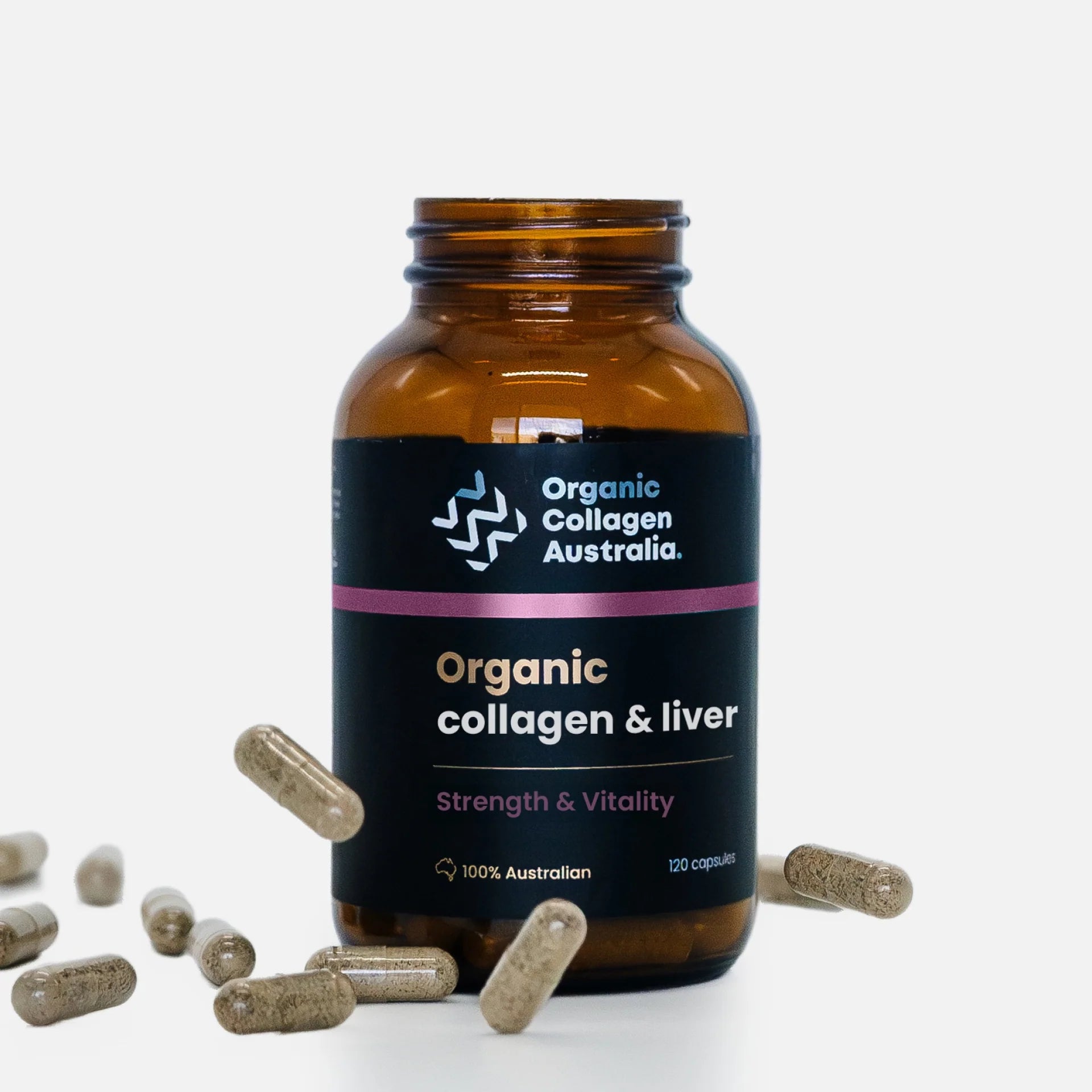 Organic Collagen Australia Organic Collagen & Liver 120 capsules