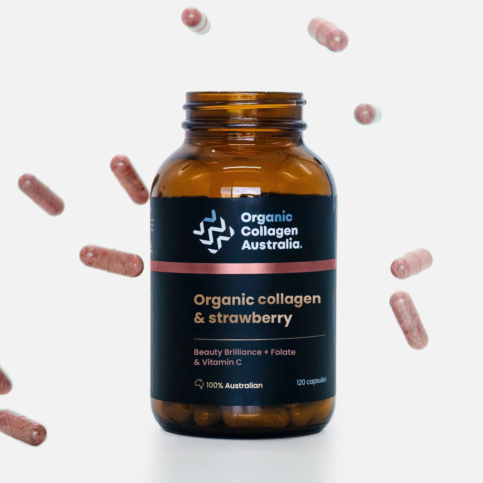 Organic Collagen Australia Organic Collagen & Strawberry 120 capsules