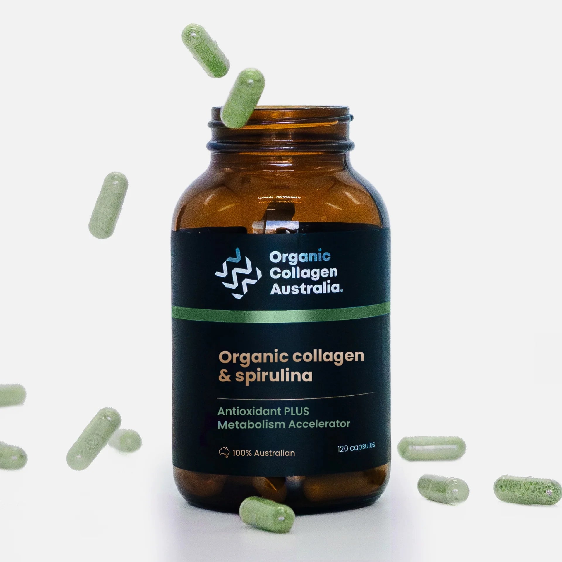 Organic Collagen Australia Organic Collagen & Spirulina 120 capsules