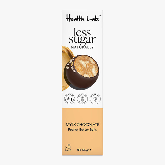 Health Lab Less Sugar Naturally Mylk Chocolate Peanut Butter Balls 3 Pack