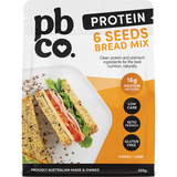 PBCO Protein 6 Seeds Bread Mix 350g — front pack image (UHP)