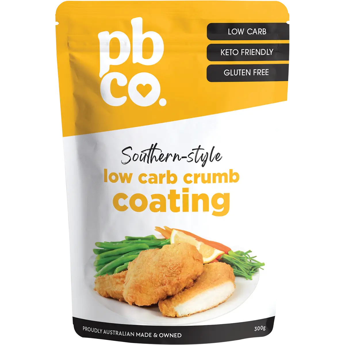 PBCO Low Carb Crumb Original 300g — front pack image (UHP)