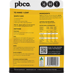 PBCO Plant Protein Banana Bread Mix 340g — back pack image (UHP)