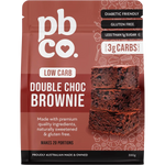 PBCO Double Choc Brownie Low Carb 300g — front pack image (UHP)