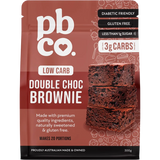 PBCO Double Choc Brownie Low Carb 300g — front pack image (UHP)