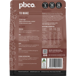 PBCO Double Choc Brownie Low Carb 300g — back pack image (UHP)
