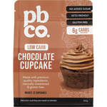 PBCO Chocolate Cupcake Mix Low Carb 260g — front pack image (UHP)