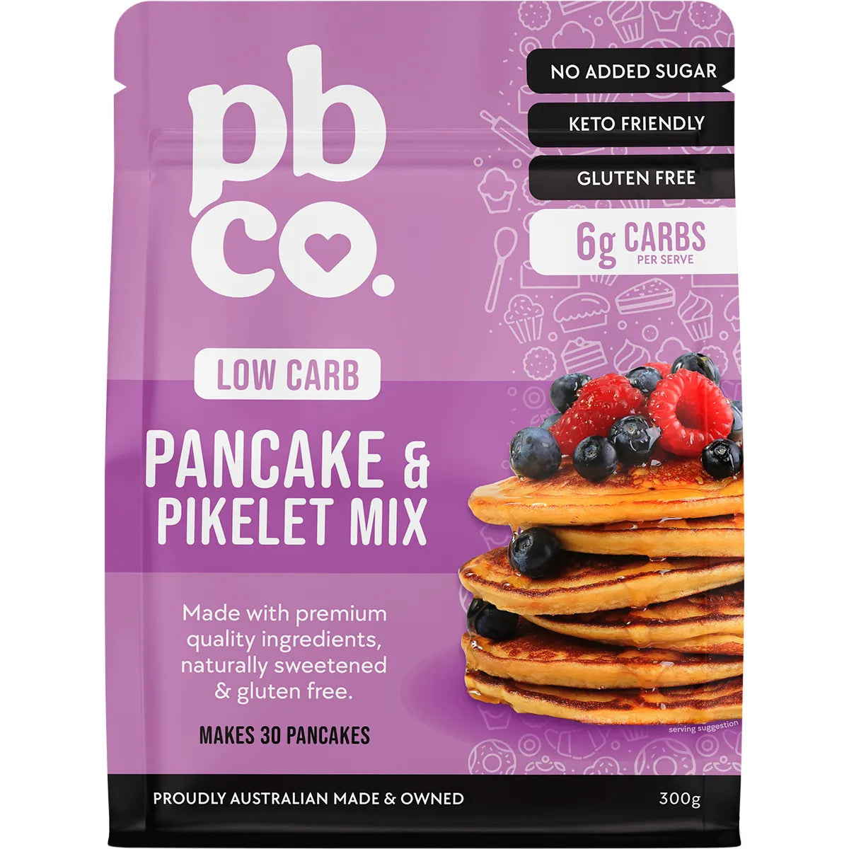 PBCO Low Carb Pancake & Pikelet Mix 300g