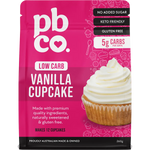 PBCO Low Carb Vanilla Cupcake Mix 260g — front pack image (UHP)