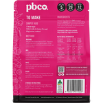 PBCO Low Carb Vanilla Cupcake Mix 260g — back pack image (UHP)