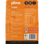 PBCO Carrot Cake Mix Low Carb 350g — back pack image (UHP)
