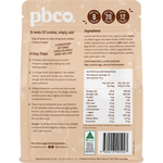 PBCO Chunky Choc Chip Cookie Mix No Sugar Added 320g — back pack image (UHP)