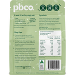 PBCO Apple Cinnamon Muffin Mix No Sugar Added 340g — back pack image (UHP)