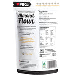 PBCO Premium Australian Almond Flour — back pack image (UHP)