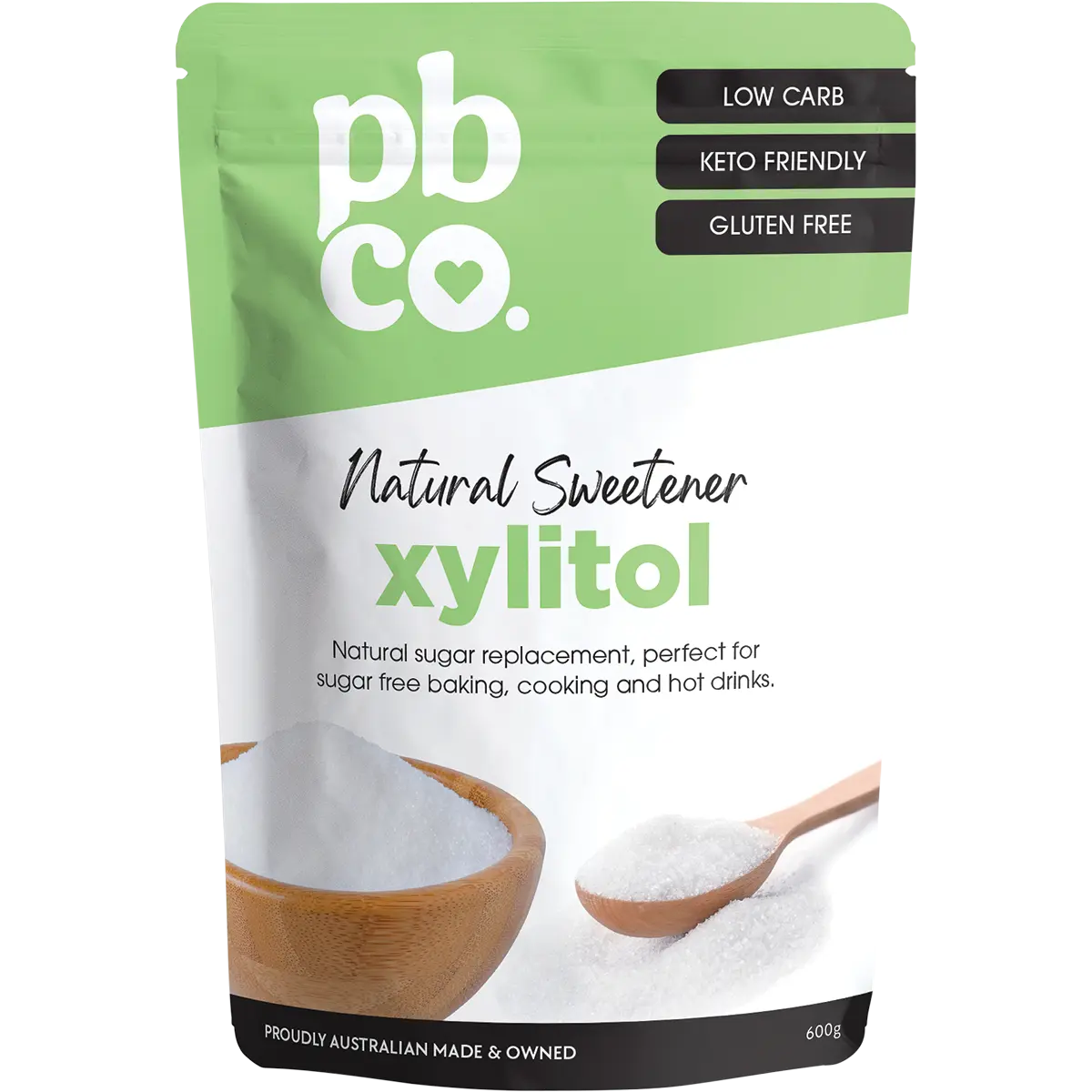 PBCO Xylitol Natural Sweetener 600g — front pack image (UHP)