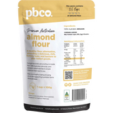 PBCO Premium Australian Almond Flour — back pack image (UHP)