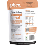PBCO Premium Australian Almond Meal — back pack image (UHP)