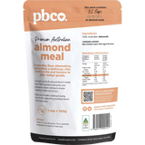 PBCO Premium Australian Almond Meal — back pack image (UHP)