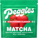 Peggies Matcha Strawberry 50g — front pack image (UHP)