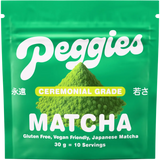 Peggies Matcha Ceremonial Grade 30g — front pack image (UHP)