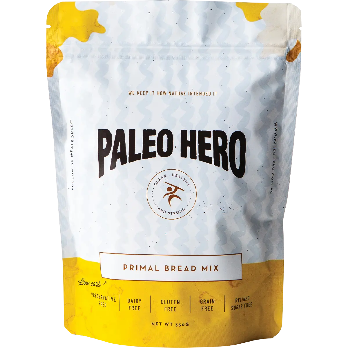 Paleo Hero Primal Bread Mix 350g — front pack image (UHP)