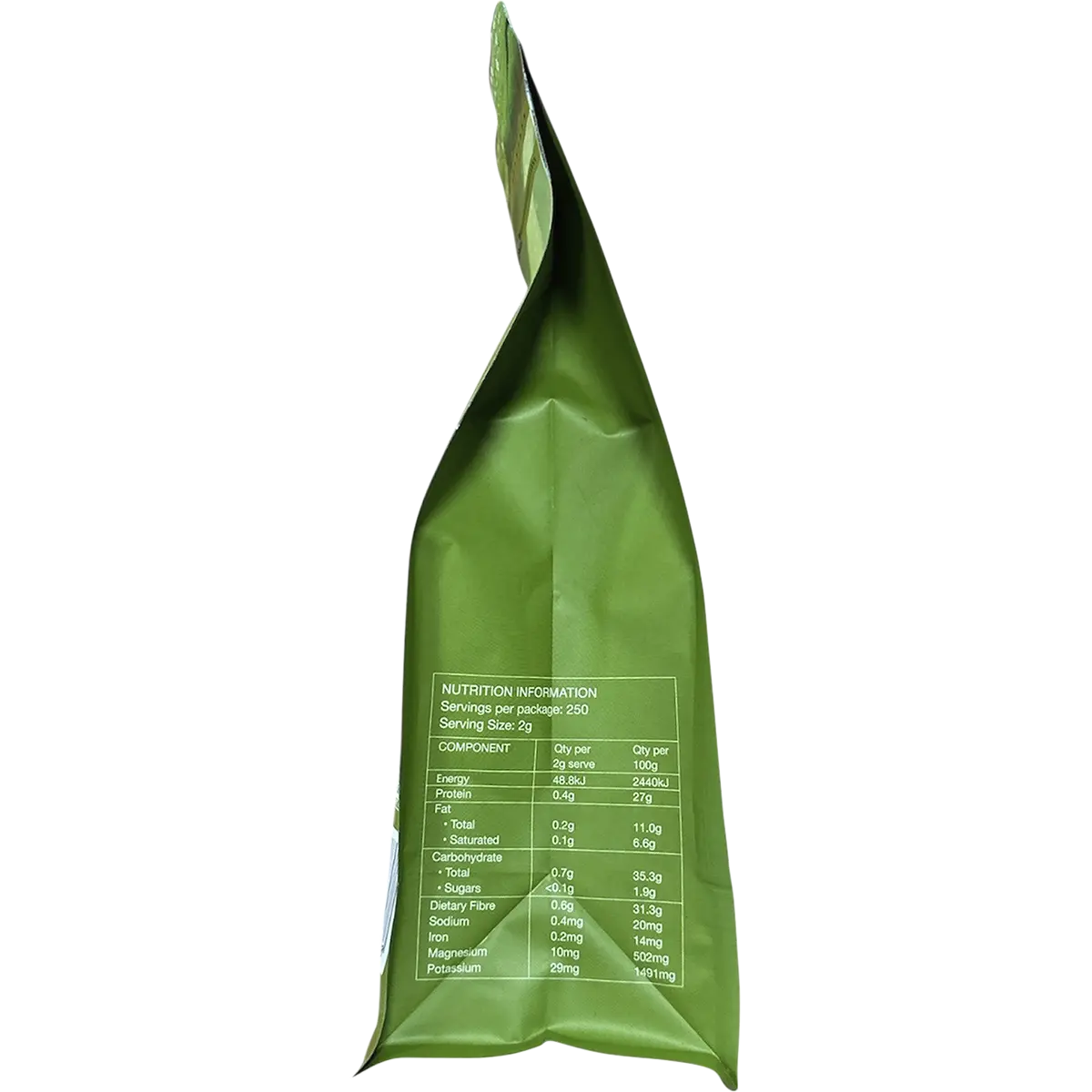 Planet Organic Certified Organic Cacao Powder 500g — side pack image (UHP)