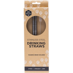 Ever Eco Stainless Steel Straws Straight 2pk