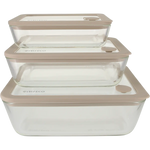 Ever Eco Glass Food Containers Oatmeal 3pk — official UHP product image 2