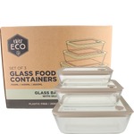 Ever Eco Glass Food Containers Oatmeal 3pk — front pack image (UHP)