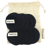 Ever Eco Reusable Bamboo Makeup Removal Pads Black with Wash Bag 10pk