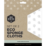 Ever Eco Eco Sponge Cloths Scandi Leaves Collection 2pk